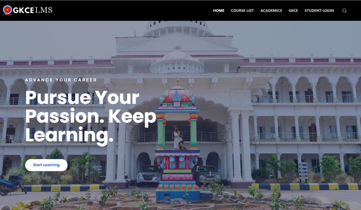 GKCE learning management system interface