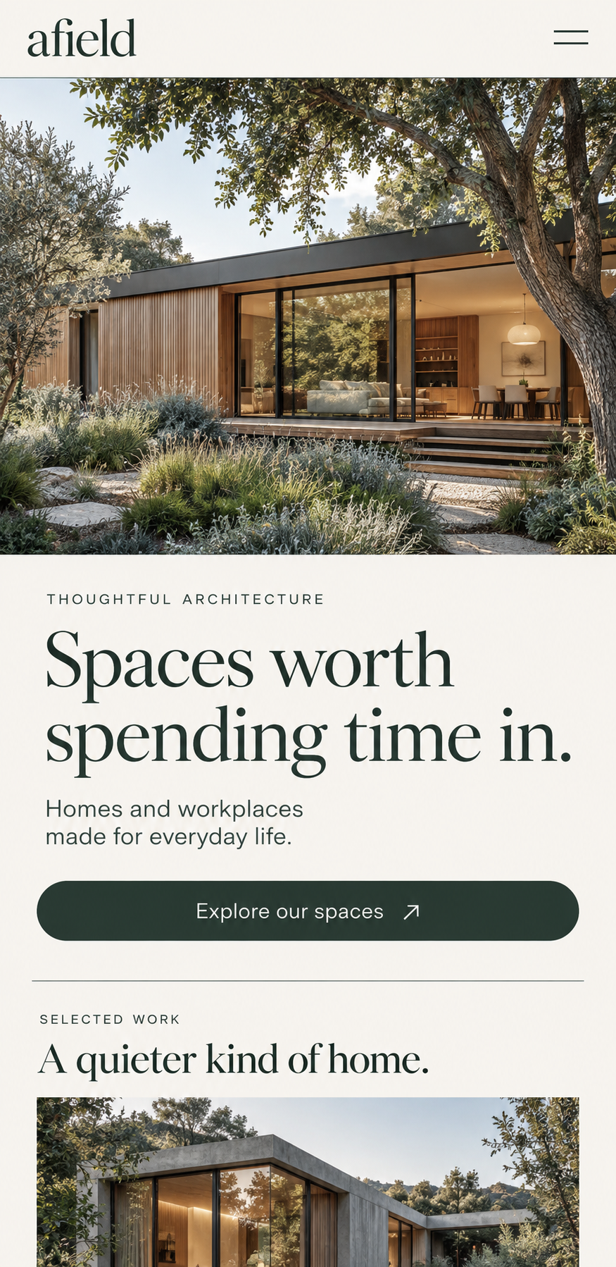Illustrative mobile website layout showing readable content and a clear page structure.